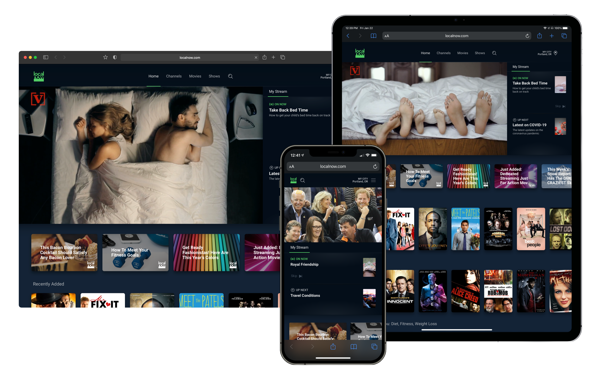 Local Now MyMix feature on streaming app