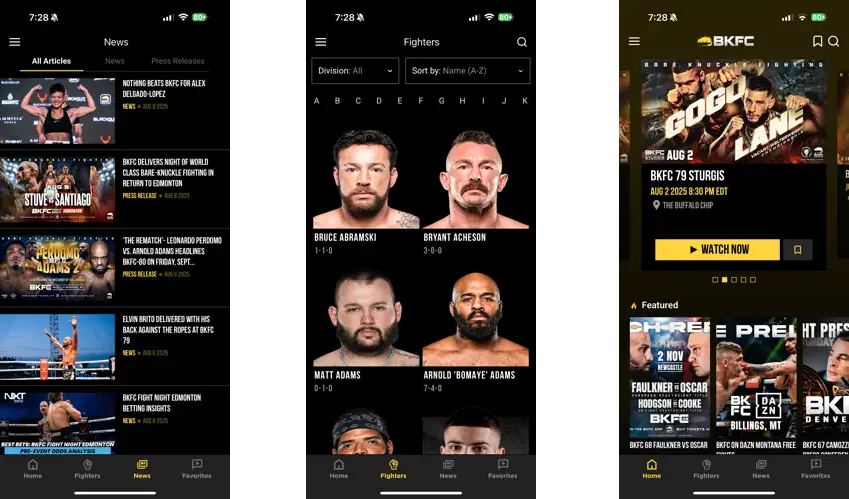 BKFC streaming platform