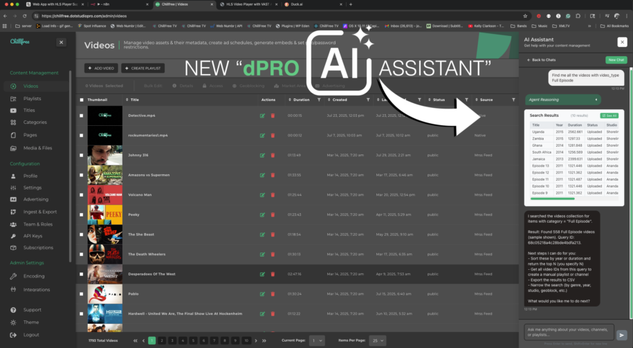 “dotstudioPRO AI Assistant embedded in CMS dashboard for conversational content management”